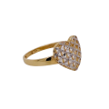 Anillo Corazón Kilt oro amarillo lateral