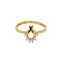 Anillo Rise Oro Amarillo 18kt y Circones