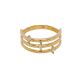 Anillo Rows Oro Amarillo y Circonios