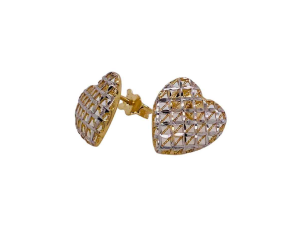 Aretes Corazón Kilt oro amarillo
